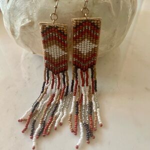 Handcrafted Beaded Fringe Earrings